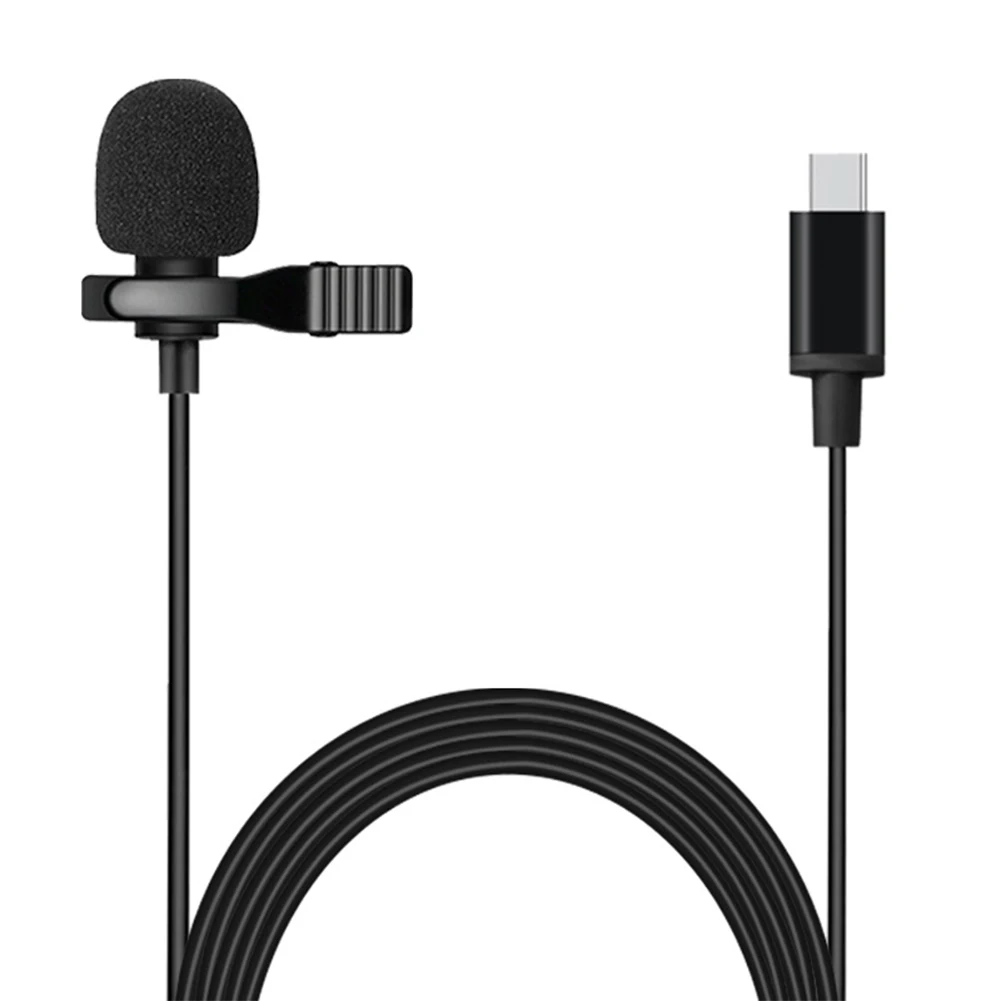 

Type-C Lavalier Microphone USB-C Clip On Mini Microphone Portable Lapel Condenser Audio Recording Mic For Android Smartphone