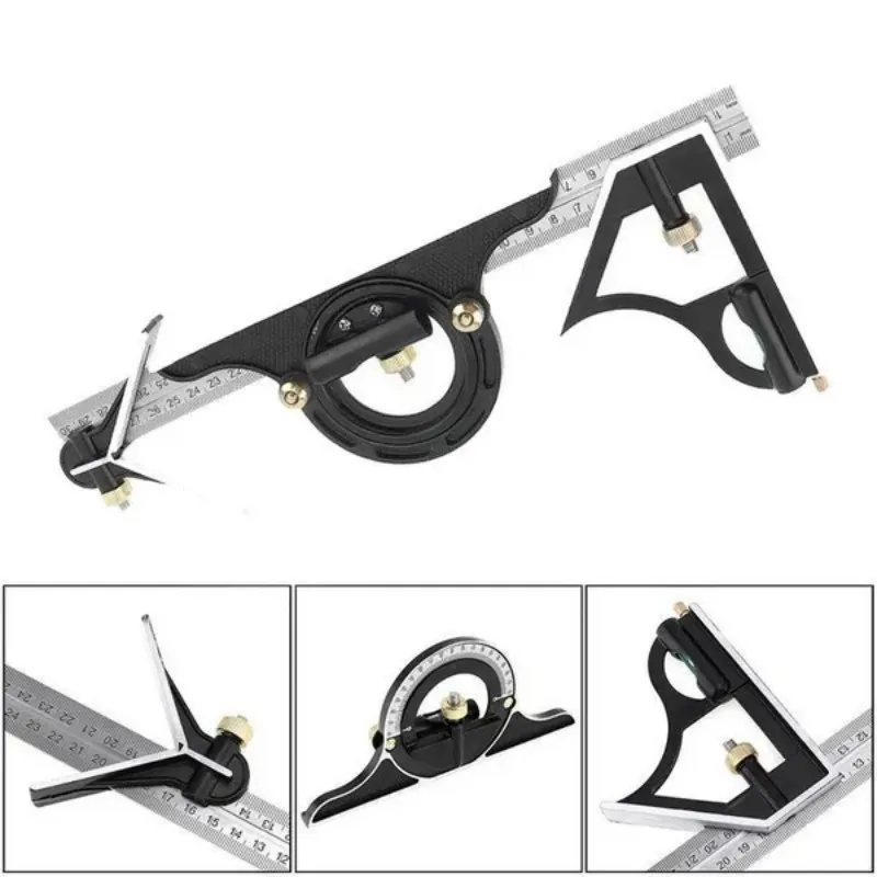 Трехквадратная комбинированная квадратная линейка 300 мм 3 в 1 набор квадратных