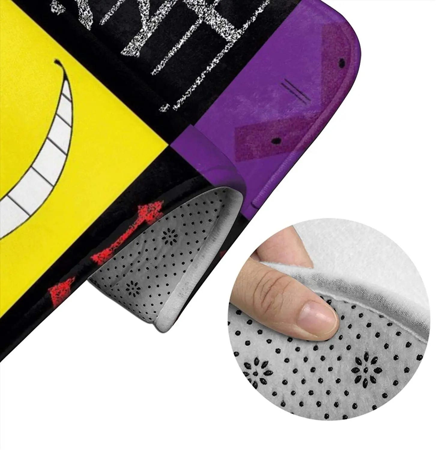 

Assassination Classroom Koro Sensei Bathroom Mat Sets 3 Piece Set Rugs Memory Foam Mat Set Toilet Seat Cover Bath Mat lid Cover