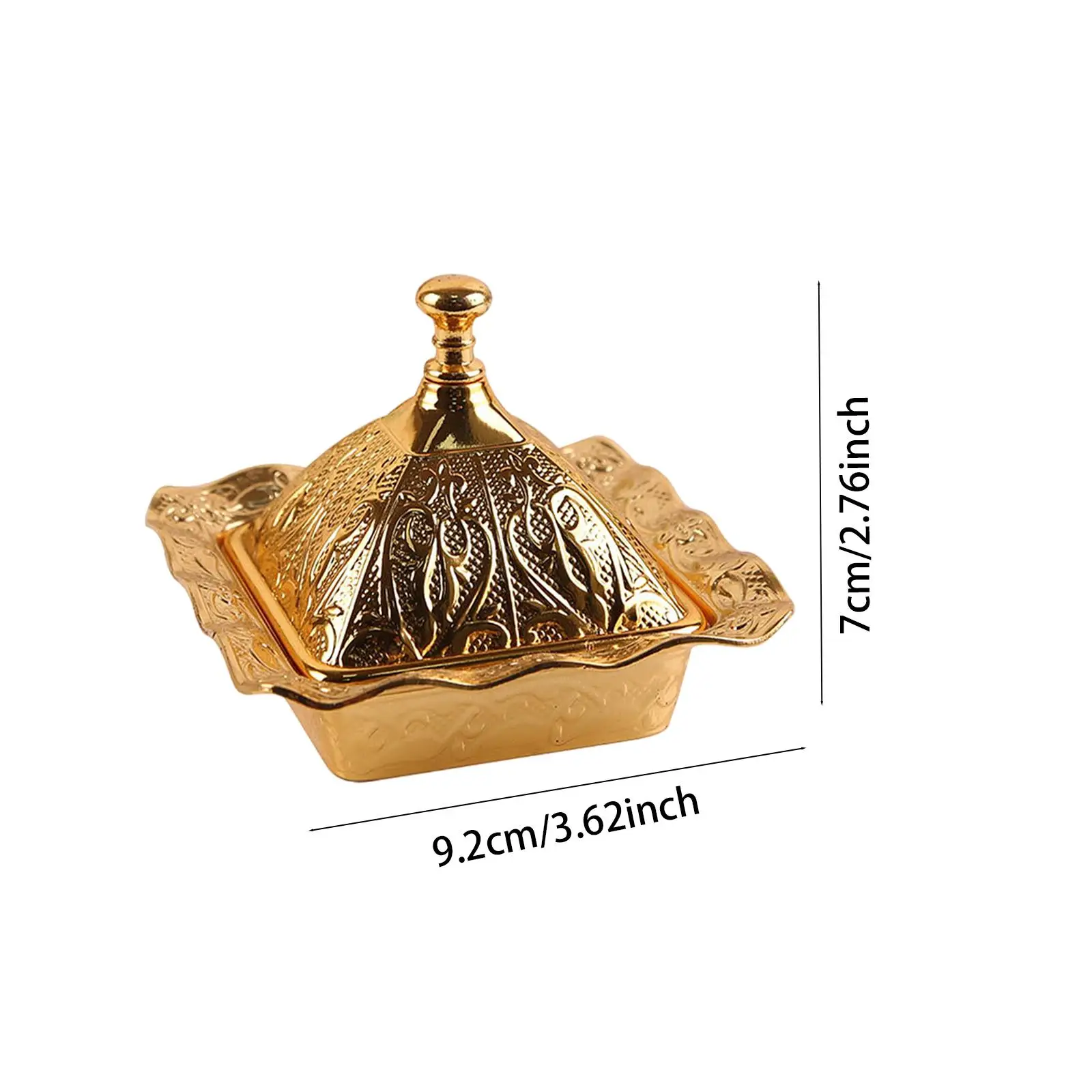 Декоративная миска для конфет с крышкой сервировочное блюдо из сплава банка