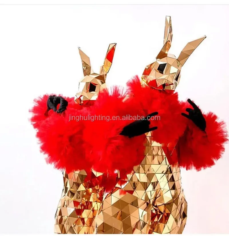 Зеркальный костюм быка для мужчин и женщин раньше кролик костюмы косплея