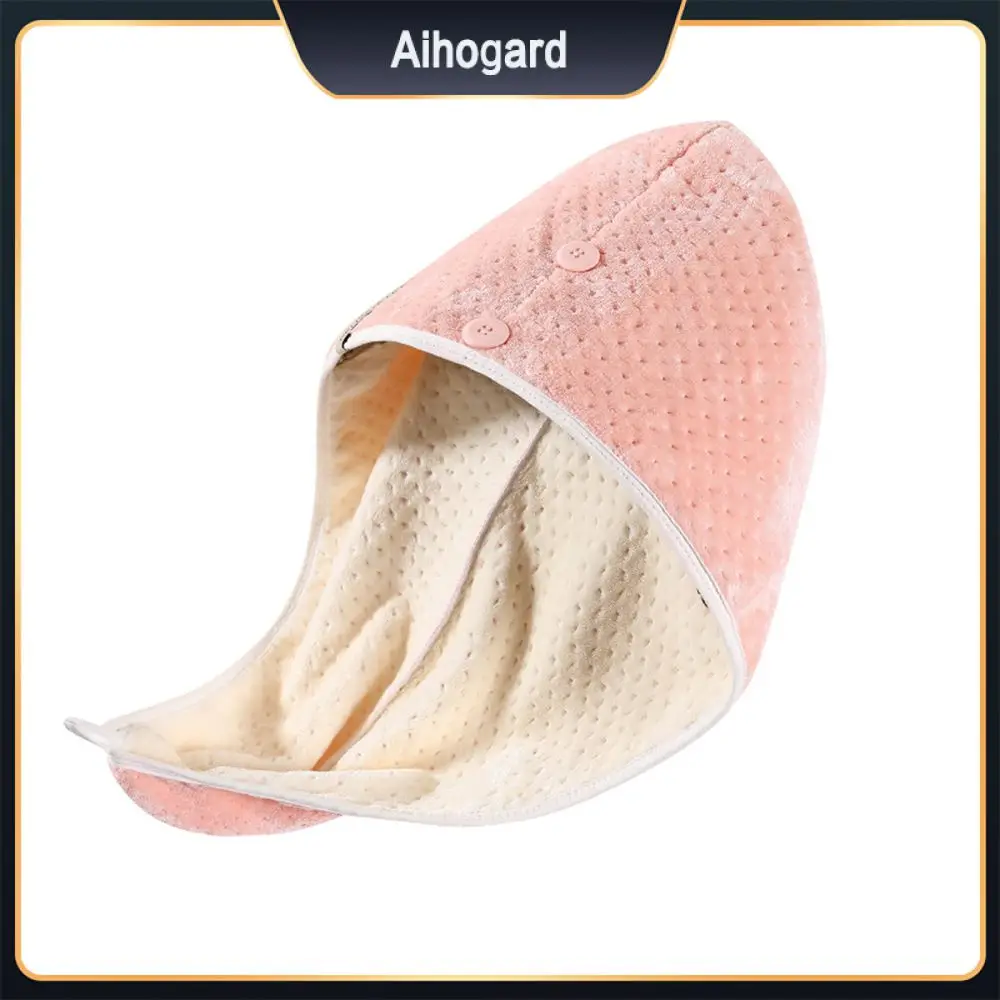 

Turban Ms. Double Layer Hair Cap Dry Hair Towel Double-layer Hair Hat Soft Water Absorption Shower Cap Coral Fleece Thickening