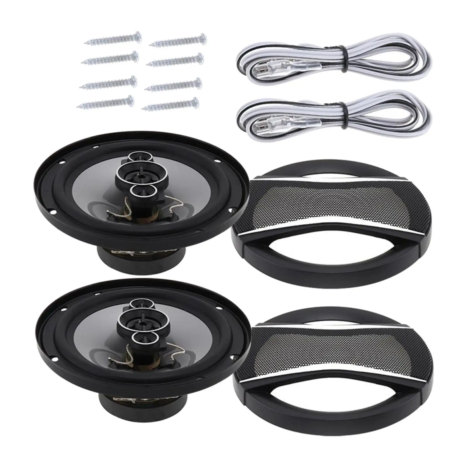 

2 Pcs Car HiFi Coaxial Speaker Full Range Easy to Install Stereo for Vehicle