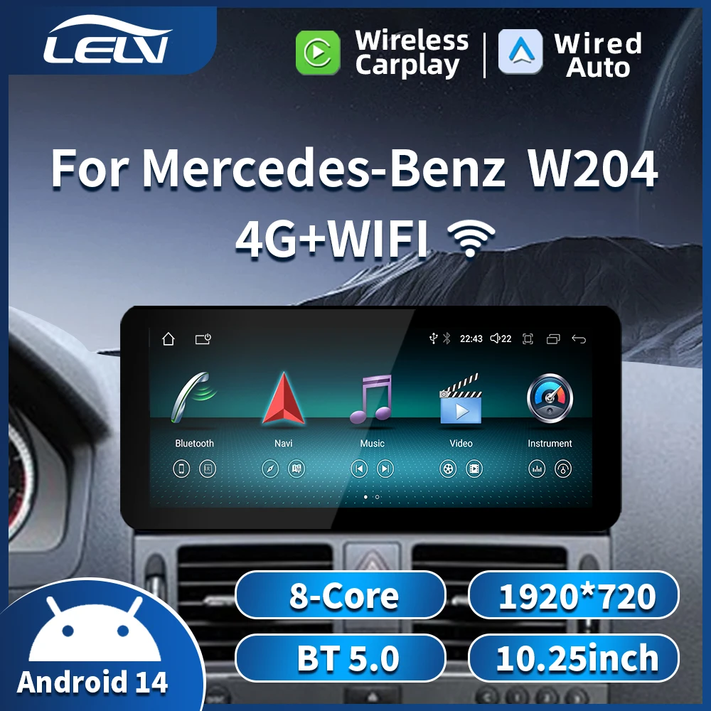 Новый Автомобильный мультимедийный беспроводной Android Авто CarPlay 10 25/12 3 дюймовый