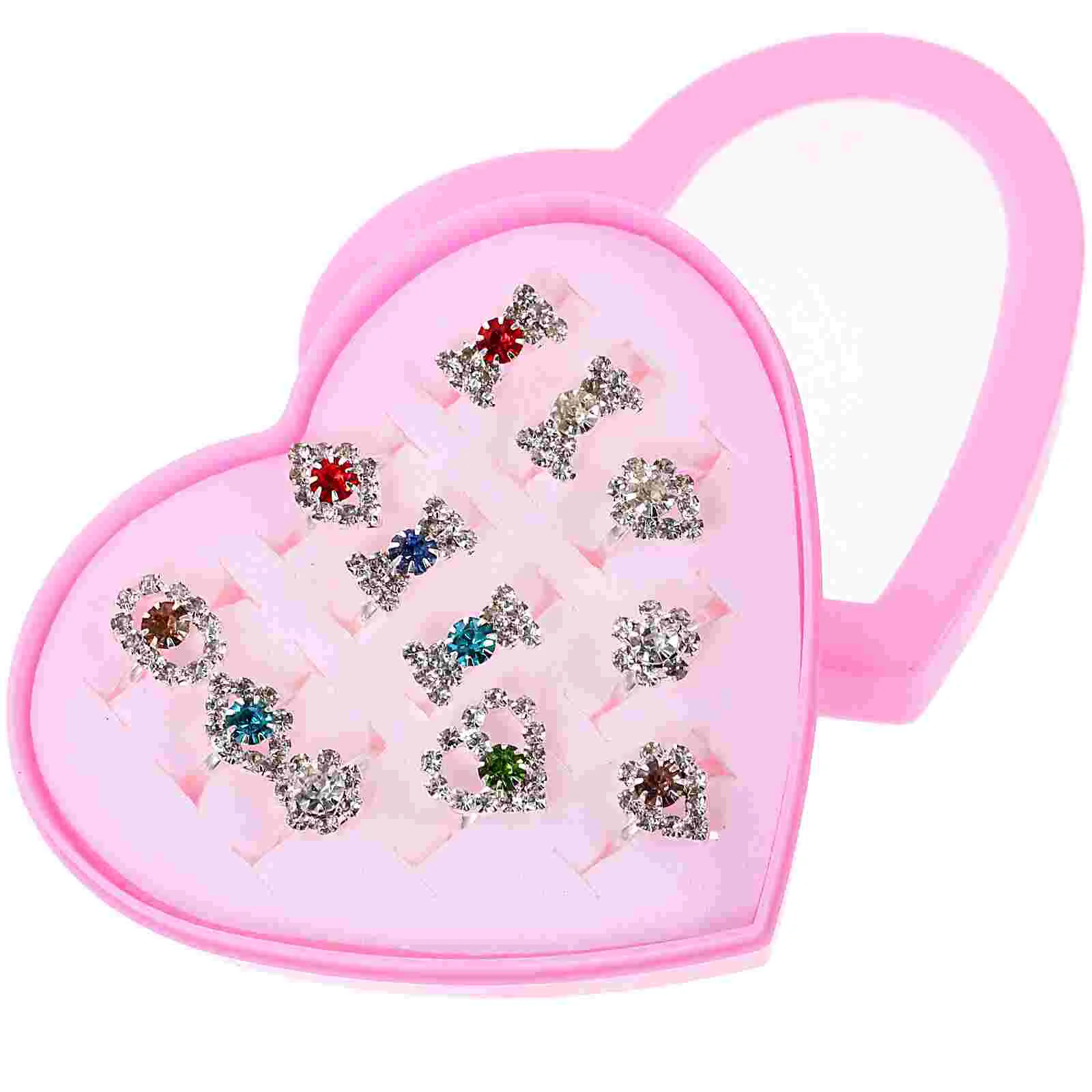 

Children's Ring Kids Jewelry Toys Gemstone Rings Little Girls Costume Accessories Crystal Cartoon Gift Sets for