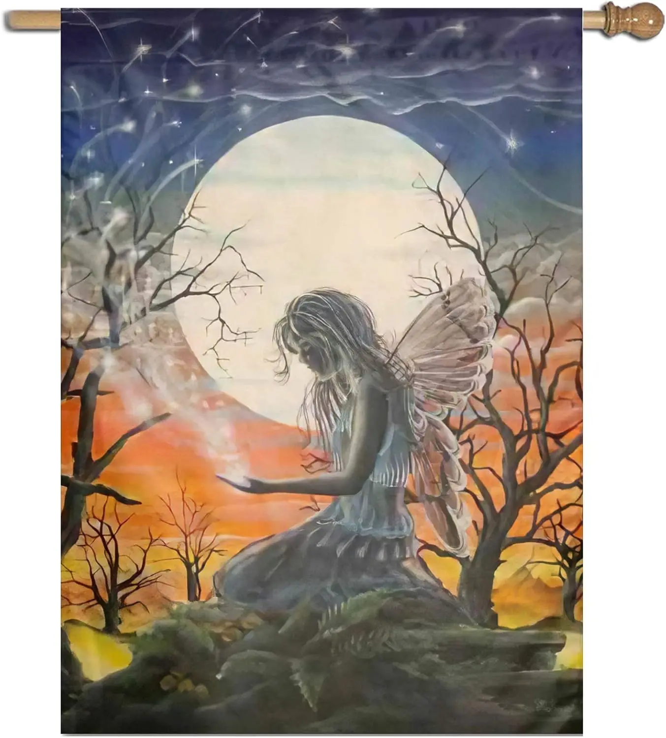 Декоративный Садовый флаг Лунная богиня 28x40 дюймов