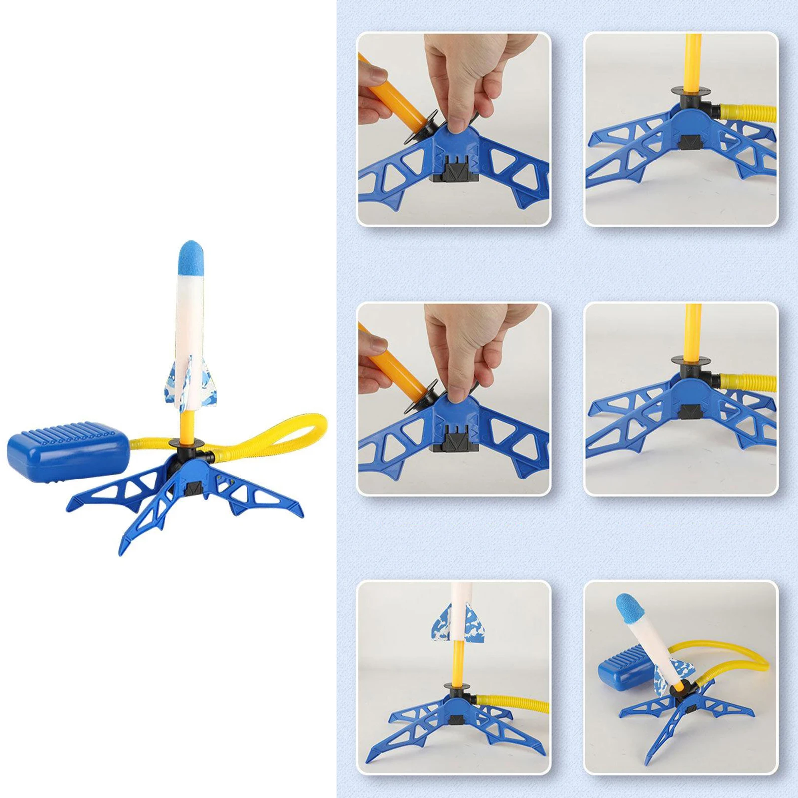 Детская пластиковая пусковая установка для ракет давление воздуха уличная