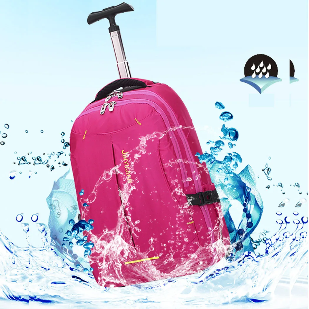 Женская дорожная сумка на колесиках мягкий холщовый чемодан для ноутбука 18