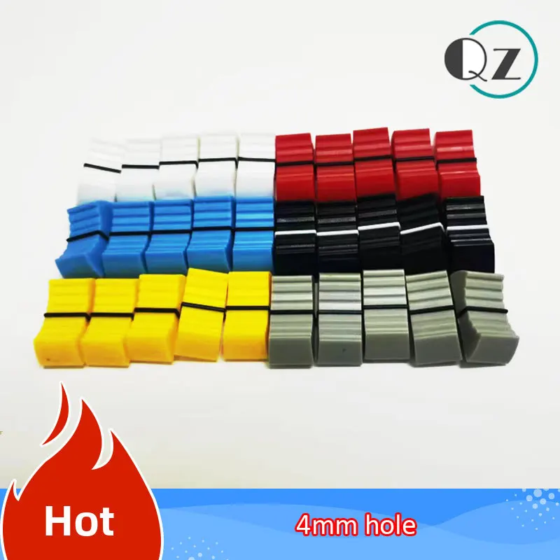 

100 шт., 4 мм крышка микшера, ручка потенциометра, нажимная крышка, прямая скользящая крышка 24x11x10 мм для Yamaha behringer Soundcraft