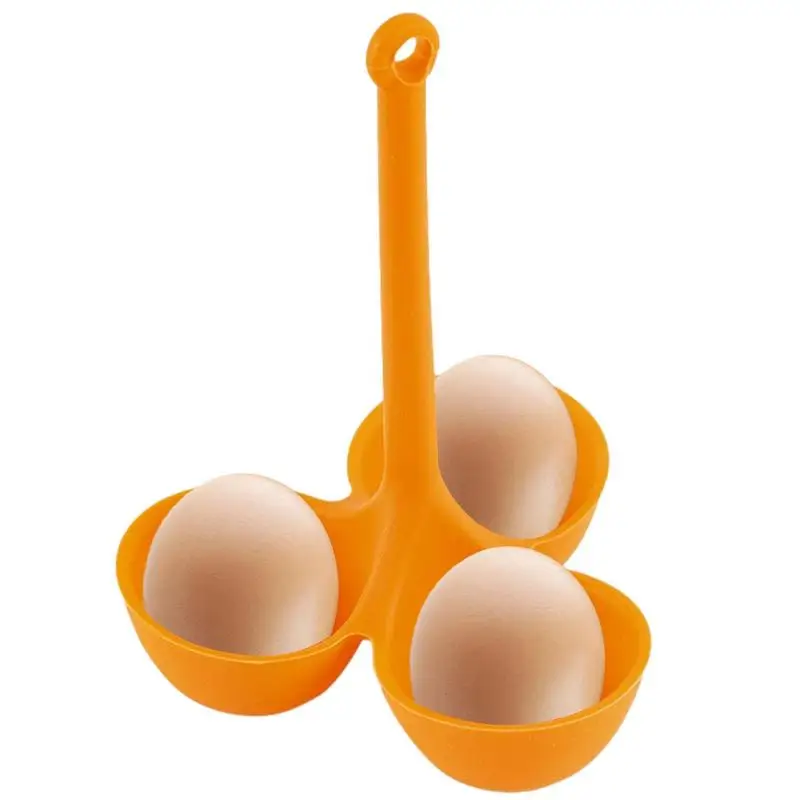 

Egg Poacher Holder Silicone Egg Cooking Tray Heatproof Cooker Dining Kitchen Tools 3-Grid Egg Holder Reusable Cookware For Eggs