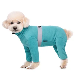 Autumn Winter Clothes for Small Dogs Soft Warm Polar Fleece Pet Jumpsuit Reflective Fully Closed Sto in India