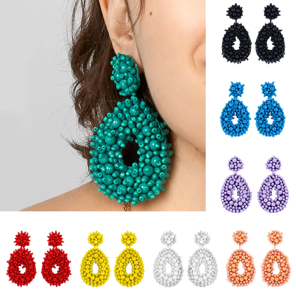

Bohemian Statement Ethnic Tribal Earrings Long Tassel Drop Dangle Earrings Handmade Beads For Women Jewelry Bridal Wedding Party