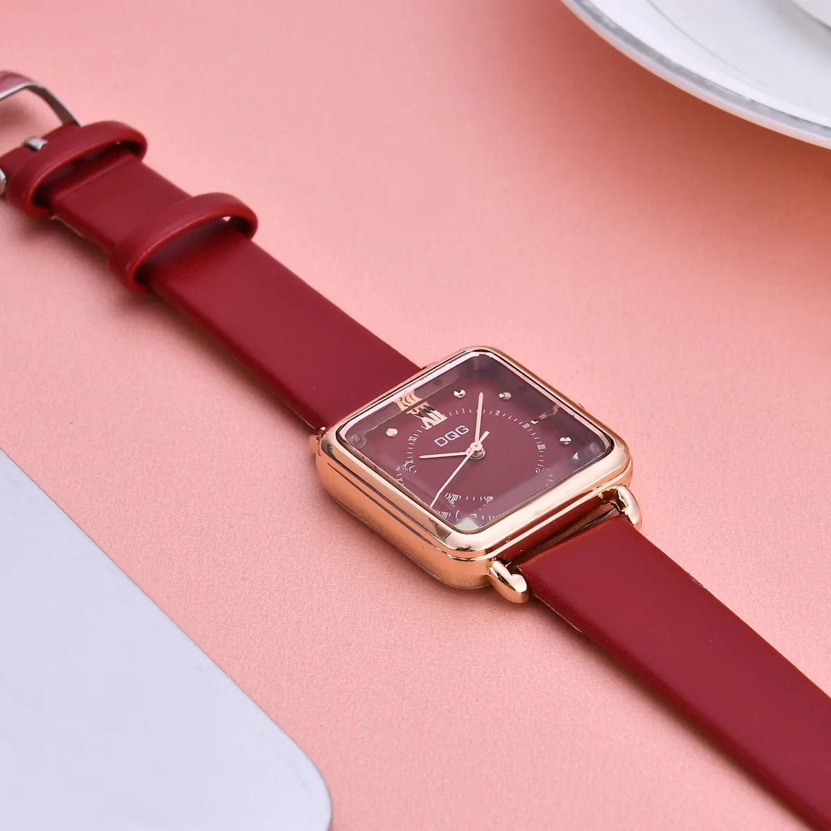 Fashion Classic Square Women Watch Wholesale Ladies Watch Rose Gold Woman Watches Casual Leather Band Strap Quartz Wrist Watch