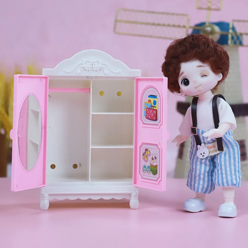 

1pc OB11 Dollhouse Accessories Dolls Mini Model Plastic Cabinet Furniture for Bjd 1/12 Doll 9CMx4.4CMx14.6CM