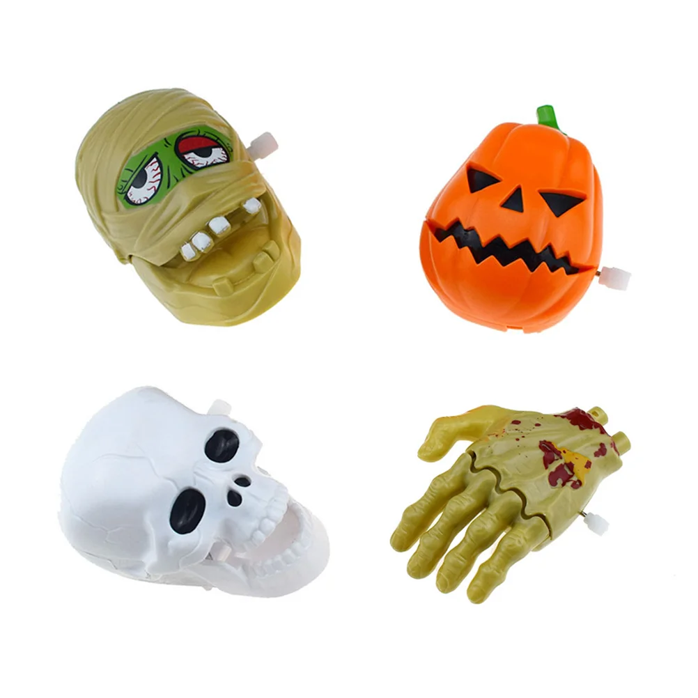 

4 Pcs Halloween Toys Clockwork Creative Wind Up Funny Party Favor Kids Abs Scary Child