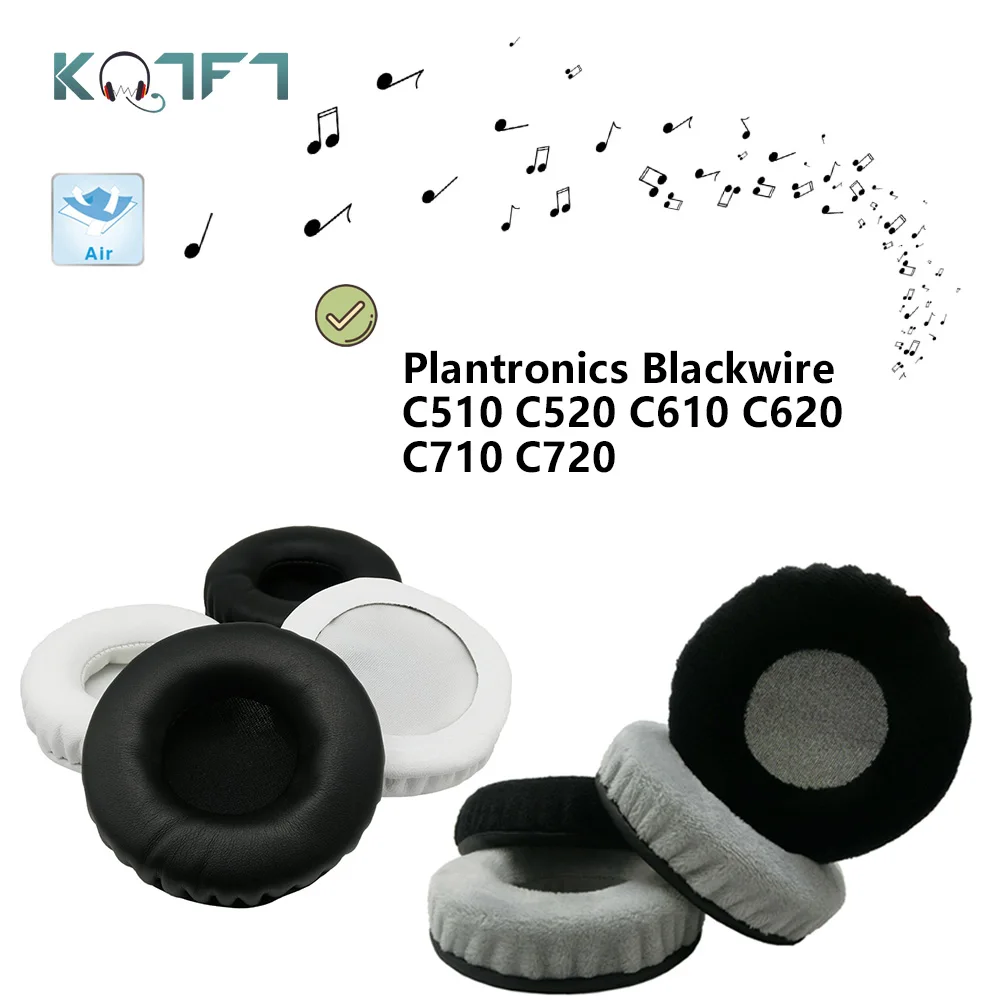 Фланелевые сменные амбушюры KQTFT для наушников Plantronics Blackwire C510 C520 C610 C620 C710 C720, чехол для наушников, подушки, чашки