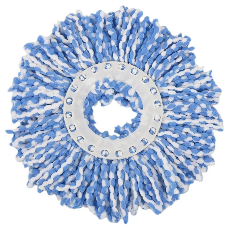 

Microfiber Cotton Spin Mop Heads Replacement - 5 Pack Refills Compatible 360 Spinning Magic Mops - Round Shape Standard Size Mul