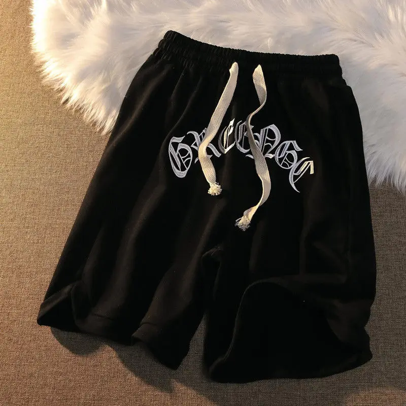 

Emo Y2K Mens Summer Casual Streetwear Breeches Harajuku Elastic Waist Short Pants Alt Fairy Grunge Bermudas Shorts Male Clothes