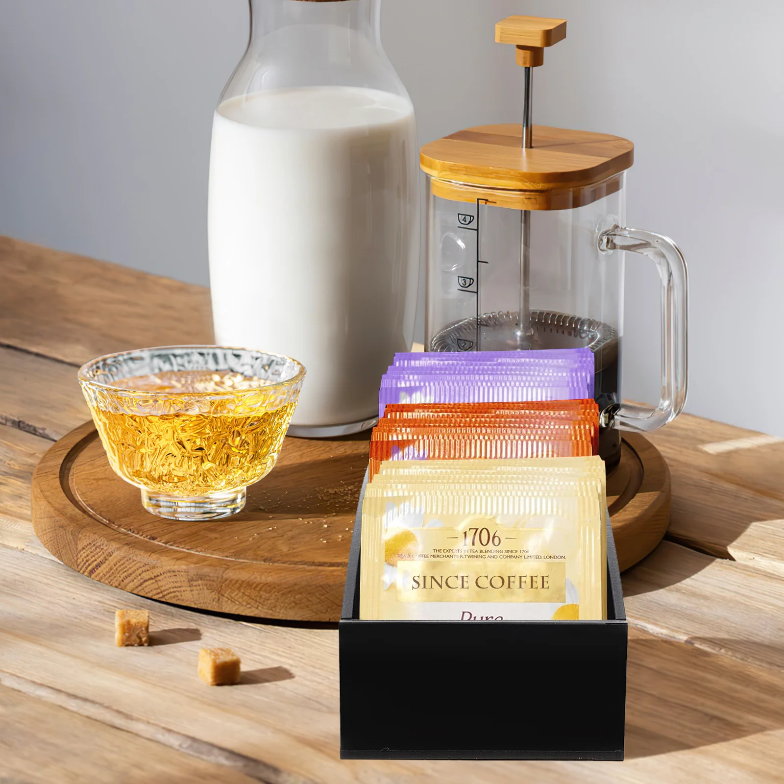 Коробка для хранения капсул кофе органайзер чая банка пакет с сахаром кружки