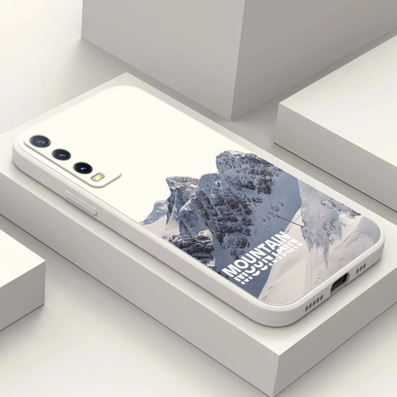 Чехол для телефона для Vivo Y35 Y30 Y50 V20 E V21 V21E V20 V20SE V23E V25 PRO 4G 5G снежный