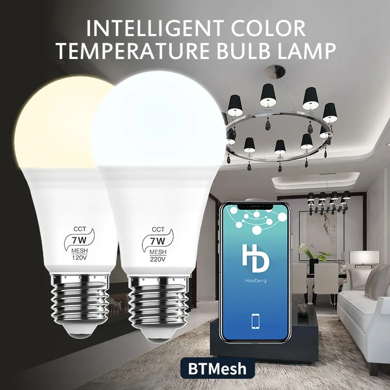 

CoRui 7W RGBW Led Bulb BT Mesh Net Group Smart Led Light Color Change Dimmable By IOS / Android APP AC100-240V
