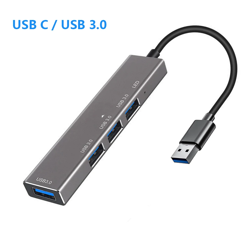 

High Speed USB HUB 3.0 USB C 3.1 4 Ports Multi Splitter Adapter For Macbook Air M1 Pro Xiaomi Laptop Accessories adaptador