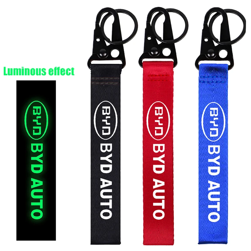 

1pc Luminous Car Styling Keychain Key Ring for BYD 13 F6 S7 S8 F3R G3 E5 M6 Song Yuan Qin Surui Tang Auto Key Chain Accessories