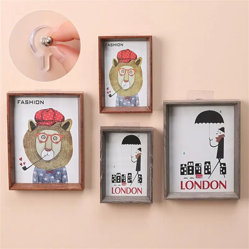 

Strong Adhesive Nails Wall Poster Seamless Wall Hook Punch Free Screws Hanger Multi-Purpose Hooks Home Organization