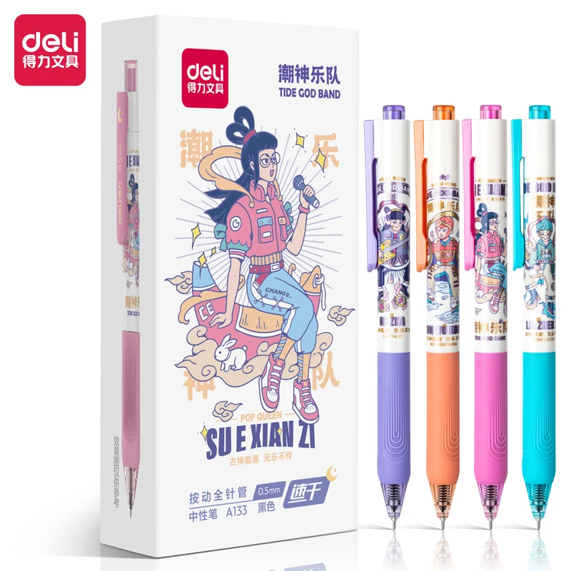 

4/8 Pens 0.5mm Gel Pen Quick-drying Black Ink Signature Pen High Quality Pen School Student Study Office Home Stationery