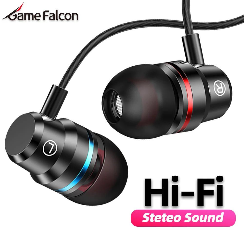 High Quality Metal Wired Recording Headset 3.5mm HIFI Bass Stereo Sport Music Earphones with Microphone For Xiaomi Huawei IPhone