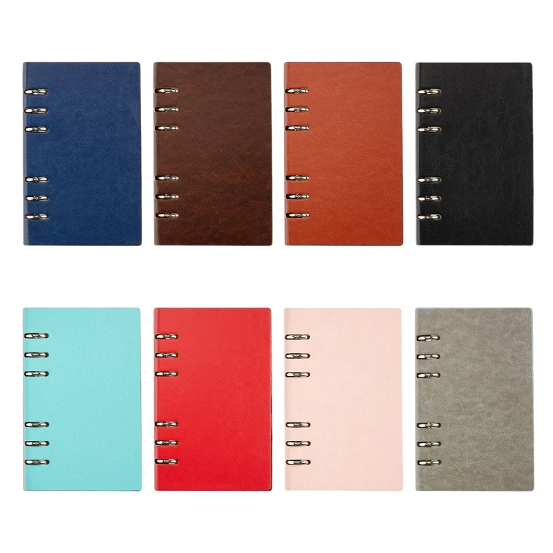 

Refillable Journal Writing Notebook Diary Bound Daily Notepad A6 Leaf-loose Notepad for Students Adults