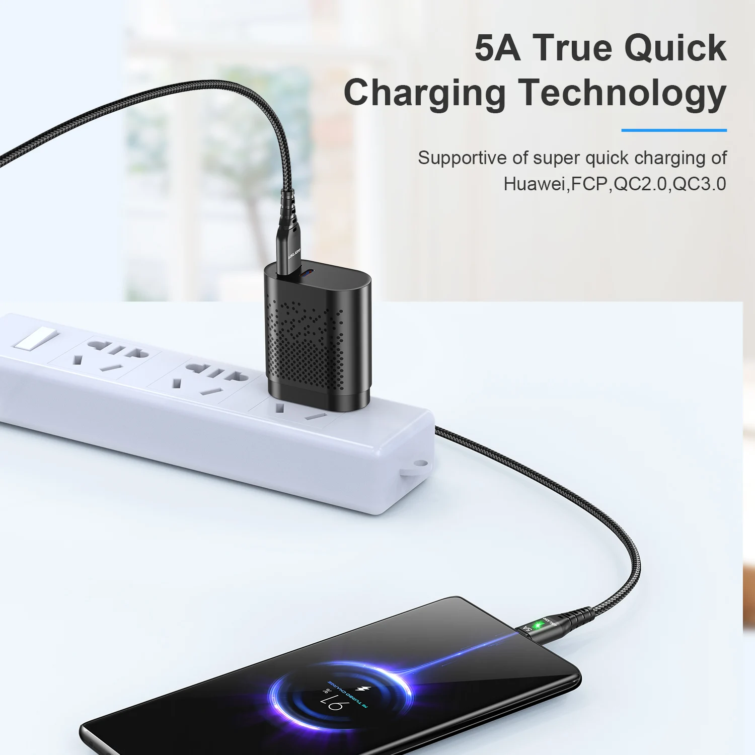USLION 5A USB Type C кабель мобильный телефон для быстрой зарядки данных Samsung S22 Xiaomi 12 Pro Poco