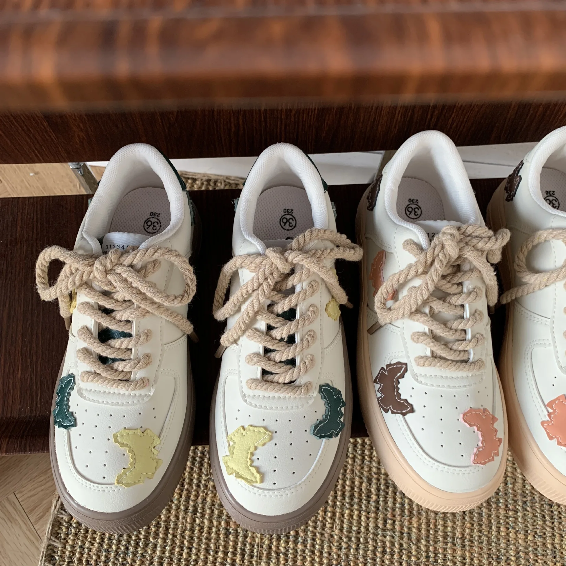 

2022 Autumn Woman Shoes Fashion New Woman PU Leather Shoes Ladies Breathable Flats Casual Shoes White Sneakers