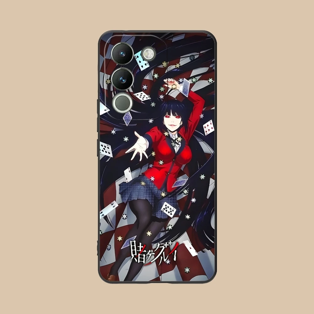 Kakegurui Yumeko Mobile Cell Phone Case for VIVO Y95 Y93 Y31 Y20 V19 V17 V15 Pro X60 NEX Black Soft Cover Shell