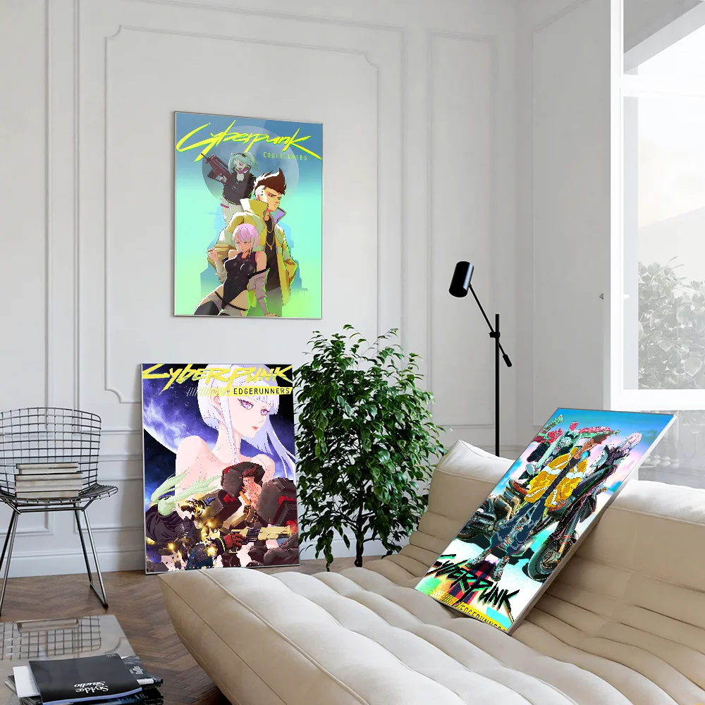 Аниме C_cyberpunks E-edgerunners Высококачественный Водонепроницаемый Настенный Постер