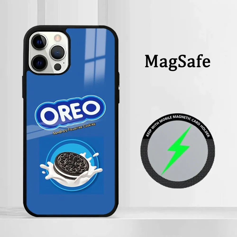 Чехол для телефона Cookie O-Oreos iPhone 15 14 13 12 11 Pro Max Plus Mini зеркальный Магнитный чехол