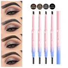 Карандаш для бровей с двойной головкой, натуральные водостойкие долговечные кисти для макияжа, легкое окрашивание, Женская корейская косметика, инструмент для макияжа