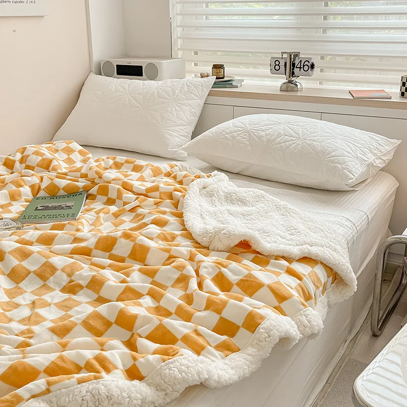 

Ins Checkerboard Blanket Classic Plaid Sofa Blanket Spring and Summer Air Conditioning Blanket Office Nap Shawl Cushion Sofa 담요