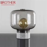 brother contemporary lamp table creative vintage glass desk light led simple for home decor bedroom bedside living room