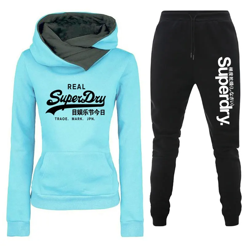 

Women Tracksuit 2 Piece Set Pullover Hoodie+Pants Sports Suit Female Autumn Winter Sweatshirt Sets Sportswear Suits For Woman