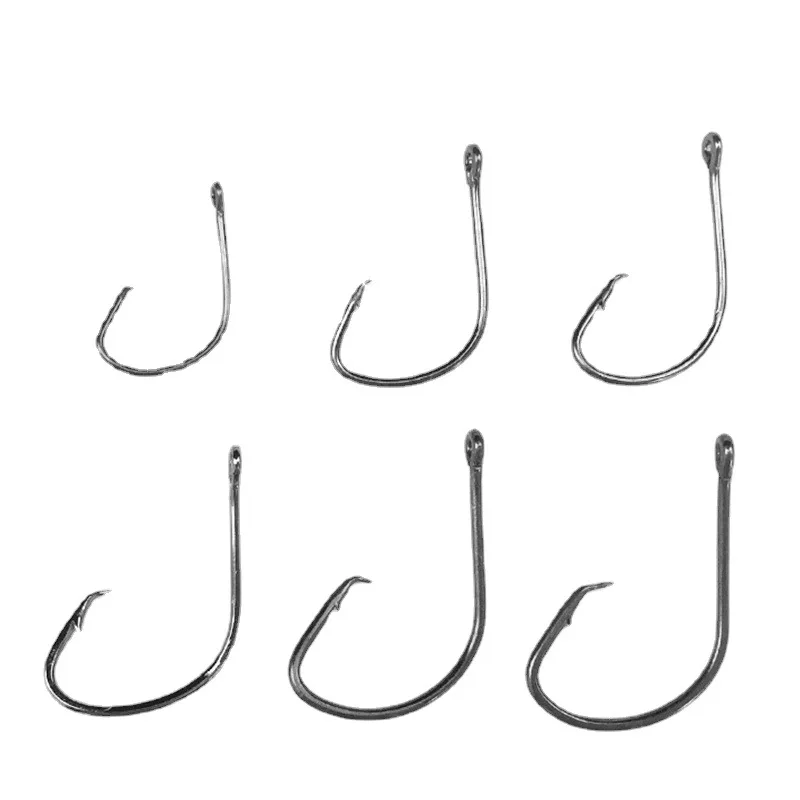 

1000pcs High Carbon Steel Circle Olecranon Fishing Hook 7381 Black Nickel Fishhooks Sea Fishing Tackles Accessories Goods Pesca