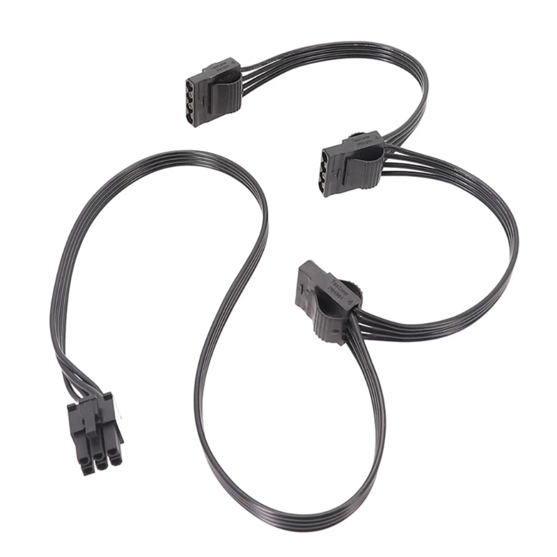 

6-Pin to 3 IDE Straight Connector Cable for Desktop Computer Power Supply