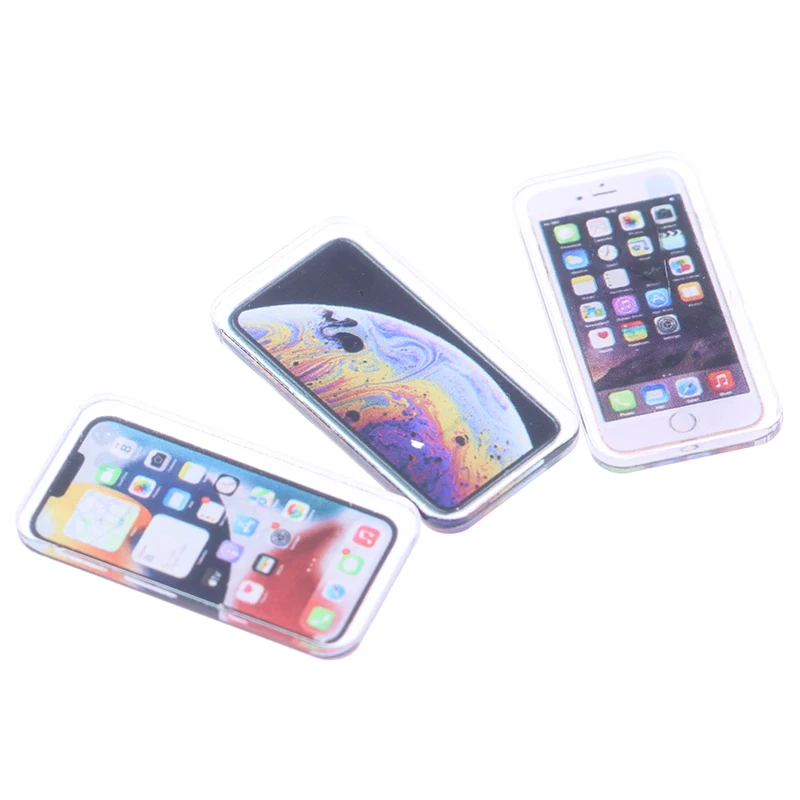 1 шт. 1:12 миниатюрный кукольный домик модель телефона Iphone коробка для Барби BJD OB11