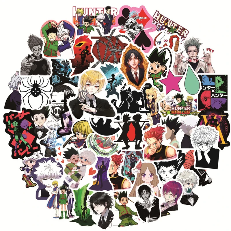 

Cartoon Anime HUNTER×HUNTER Stickers for Laptop Suitcase Stationery Waterproof Album Decals Kids Toys Birthday Christmas Gifts