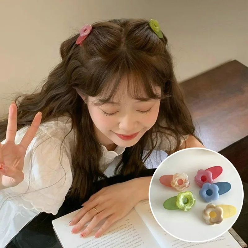 

Цветочные заколки для волос для девочек, боковые челки, набор заколок, модные аксессуары для волос, женский головной убор, подарок для девуш...