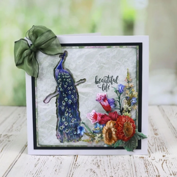 Набор металлических вырубных штампов PANDALAI в виде павлина для рукоделия