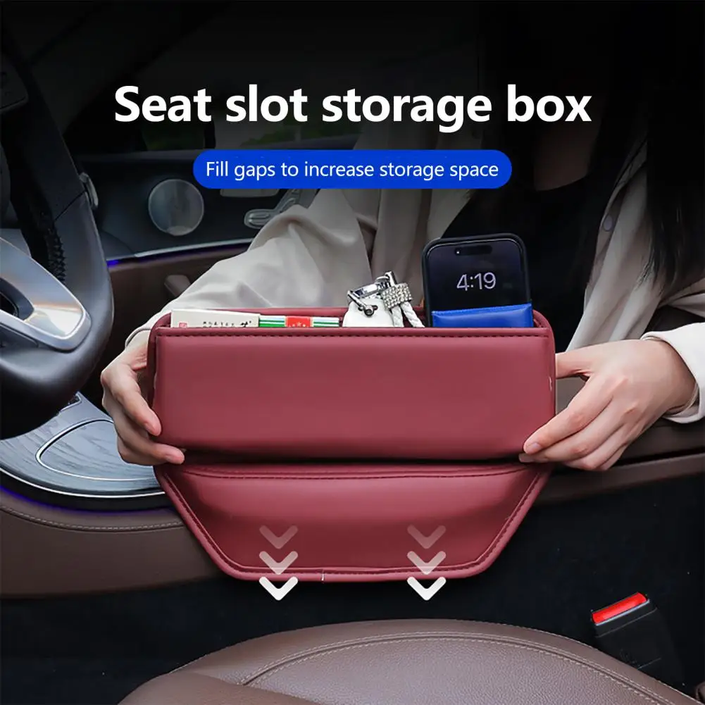 

Car Seat Gap Bag Filler Faux Leather Universal Between Seats Center Console Storage Box Organizer Holder Auto SUV Truck Supplies
