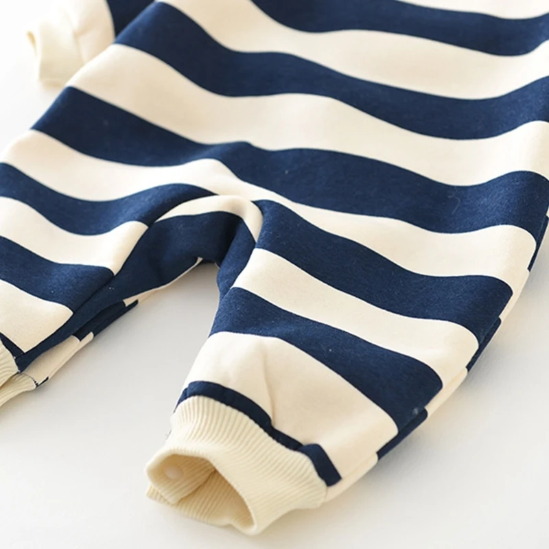 

3-24Month Baby Jumpsuits One-Pieces Long Sleeve Romper Spring Clothes Cartoon Bear Jumpsuit Stripes Bodysuit for Infants