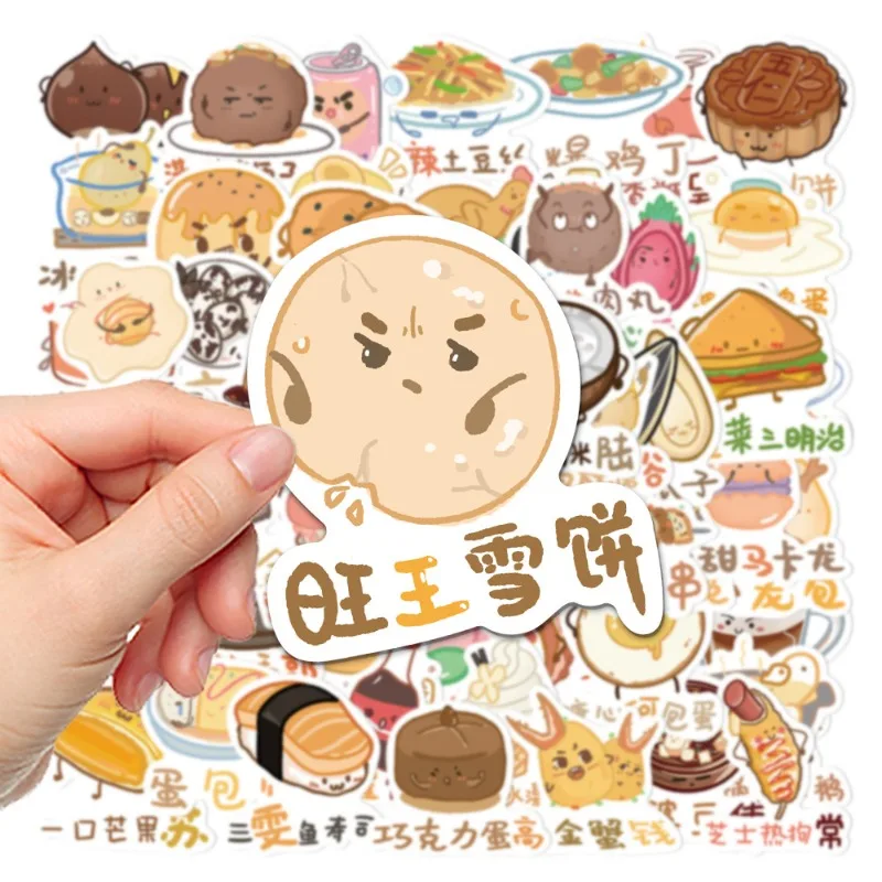 55 шт. креативные наклейки для шлема с рисунком еды