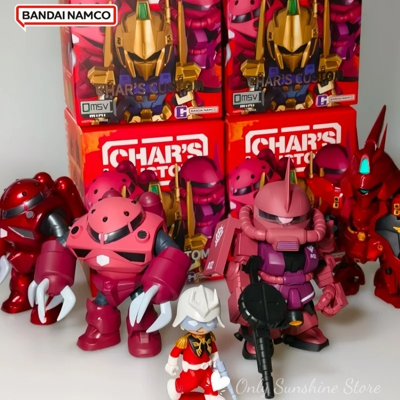 Фото Qmsv Mini Char Sazabi Gundam Ручная мобильная игрушка-воин Модная глухая коробка Анимационный орнамент Коллекционный подарок №1